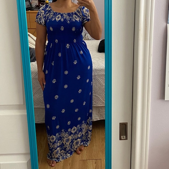 Blue Boho Summer Dress - Picture 2 of 5